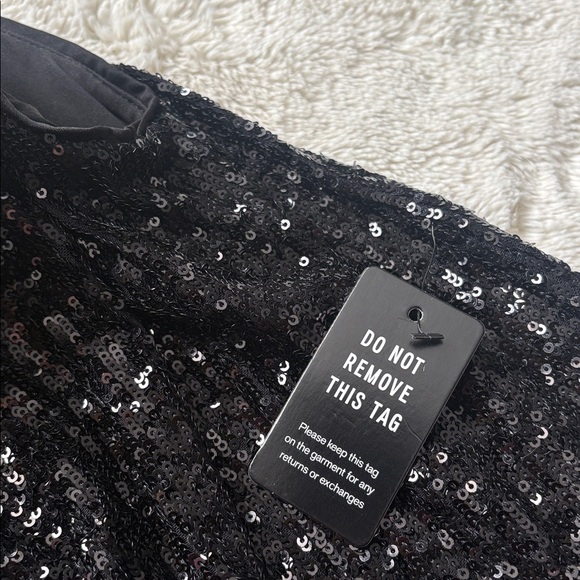 96 Express Sequin Asymmetrical Mock Neck Dress Size Xs - Picture 9 of 10